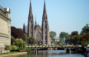 Vista de Estrasburgo con la Catedral